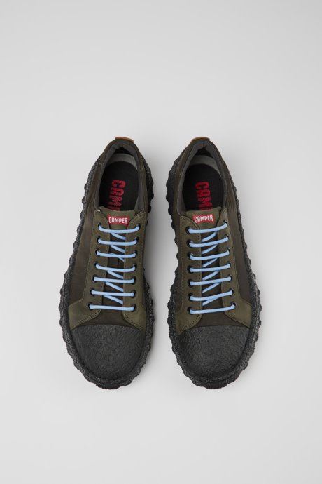 Ground Green Textile And Nubuck Shoes For Men Exclusive Camper