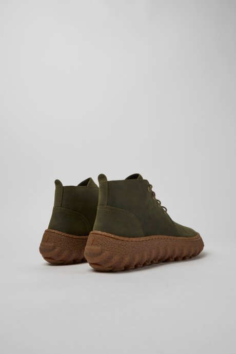 Ground Michelin Green Waxed Suede Ankle Boots Exclusive Camper