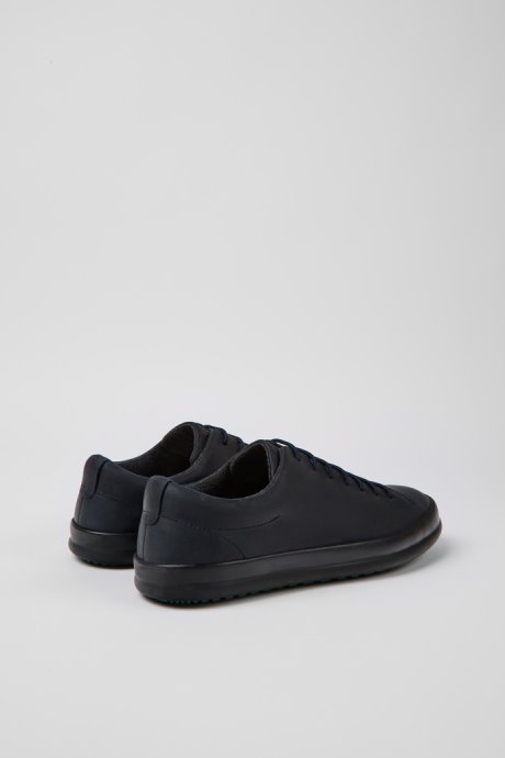 Camper Design Chasis Navy Blue Leather Shoes For Men