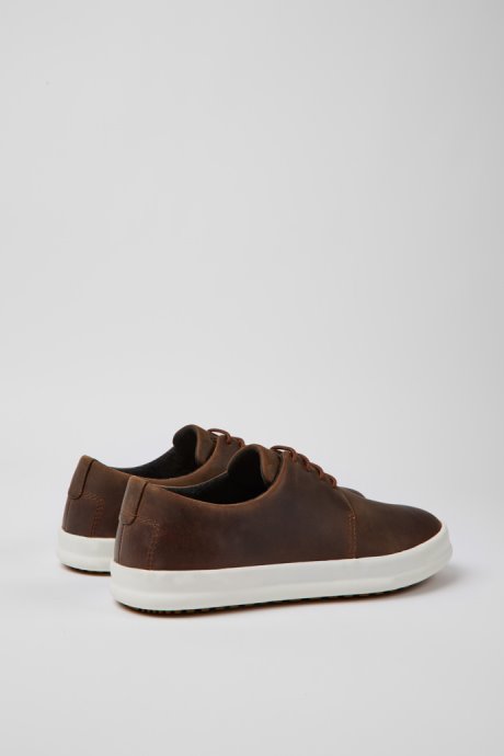 Camper Design Chasis Brown Leather Shoes For Men