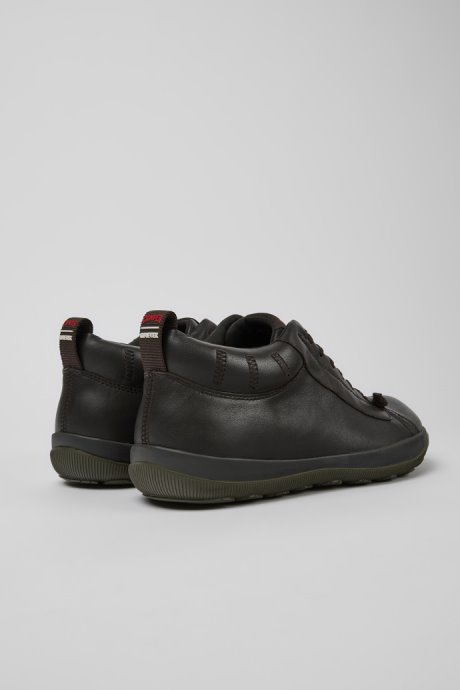 Design Peu Pista Gore-Tex Brown Leather Shoes For Men Camper