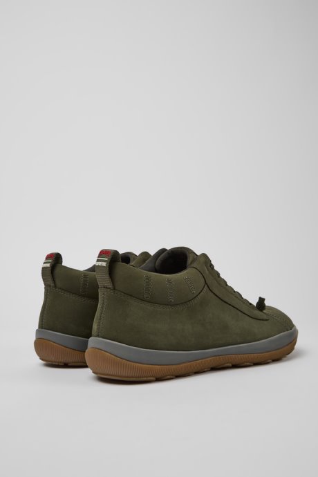 Design Peu Pista Gore-Tex Green Nubuck Shoes For Men Camper