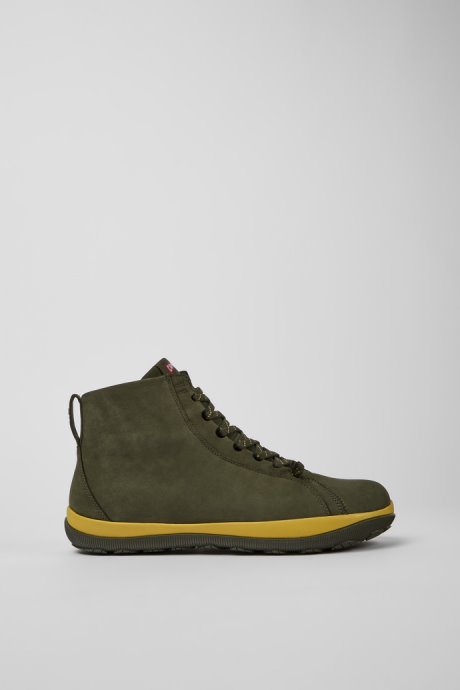 Camper Peu Pista Gore-Tex Green Nubuck Ankle Boots For Men New Arrivals