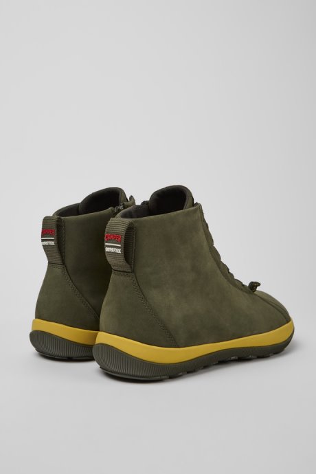 Camper Peu Pista Gore-Tex Green Nubuck Ankle Boots For Men New Arrivals