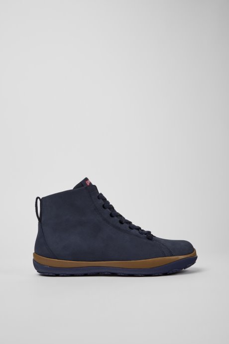 Exclusive Camper Peu Pista Gore-Tex Blue Nubuck Ankle Boots For Men
