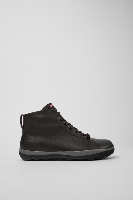 Camper Peu Pista Gore-Tex Brown Leather Ankle Boots For Men New Arrivals