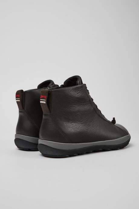 Camper Peu Pista Gore-Tex Brown Leather Ankle Boots For Men New Arrivals
