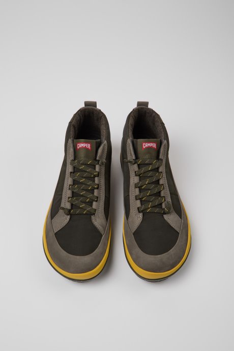 Design Peu Pista Green Ankle Boots For Men Camper