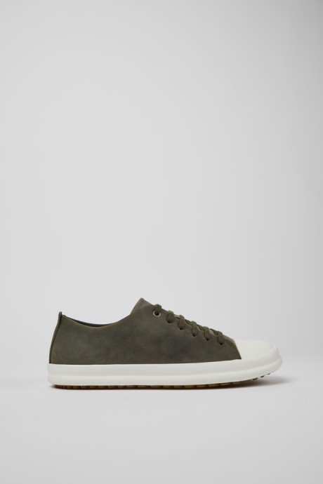 Twins Brown-Gray And Green Leather Shoes For Men Camper New Arrivals