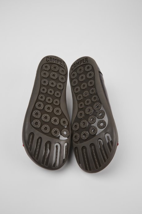 Design Twins Black Leather And Wool Shoes For Men Camper