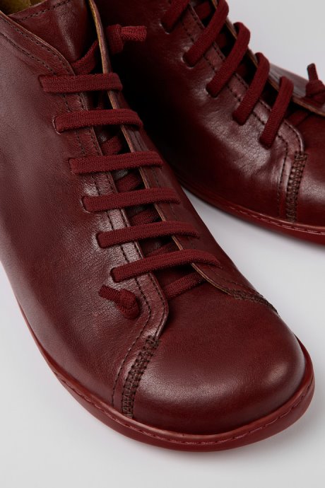 Camper Peu Brown Leather Ankle Boots For Men New Arrivals