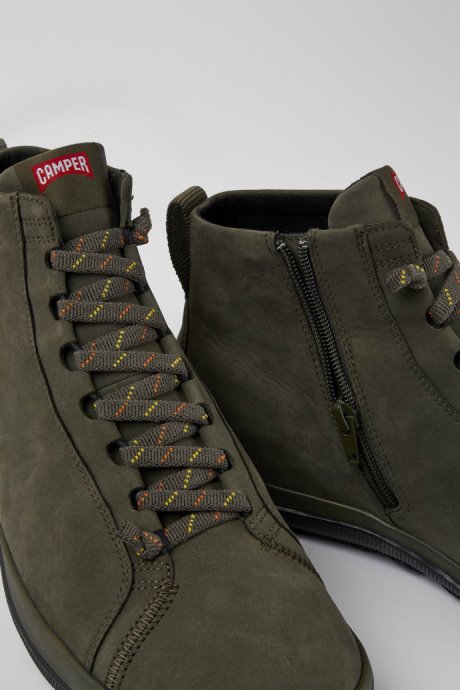 Peu Pista Gore-Tex Green Nubuck Ankle Boots For Men Exclusive Camper