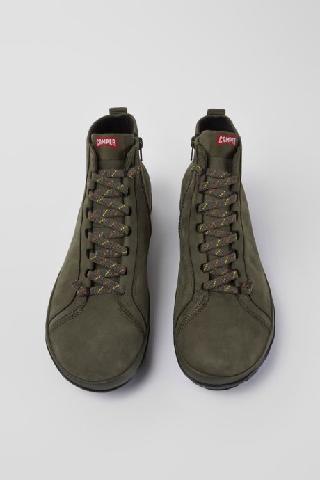 Peu Pista Gore-Tex Green Nubuck Ankle Boots For Men Exclusive Camper