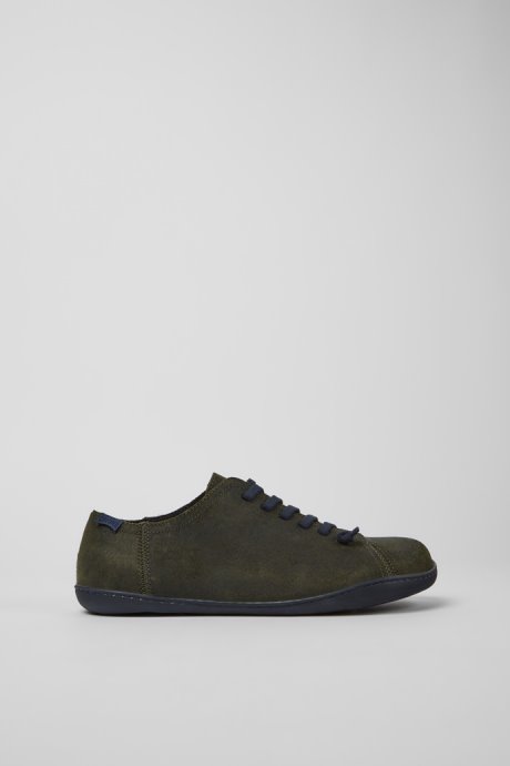 Peu Green Nubuck Shoes For Men Exclusive Camper
