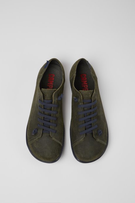 Peu Green Nubuck Shoes For Men Exclusive Camper