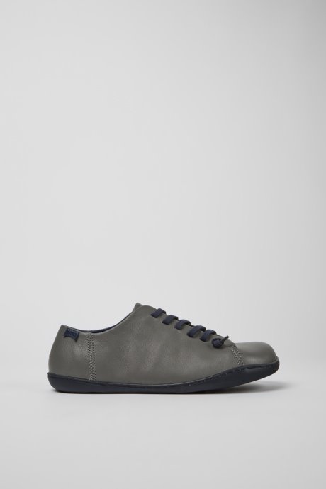Peu Gray Leather Shoes For Men Camper New Arrivals