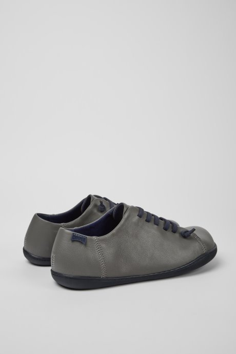 Peu Gray Leather Shoes For Men Camper New Arrivals