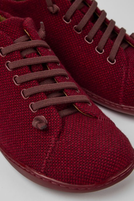 Peu Burgundy Wool And Viscose Shoes For Men Camper New Arrivals