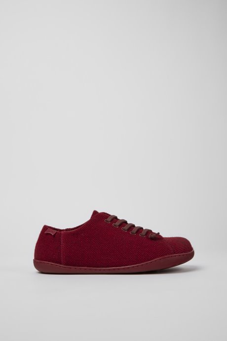 Peu Burgundy Wool And Viscose Shoes For Men Camper New Arrivals