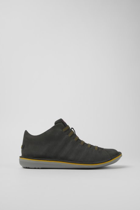Camper Beetle Dark Gray Nubuck Ankle Boots For Men New Arrivals
