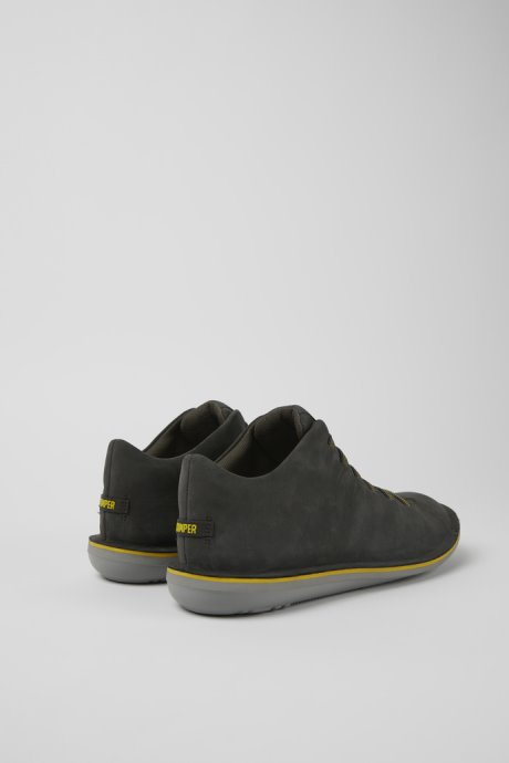 Camper Beetle Dark Gray Nubuck Ankle Boots For Men New Arrivals