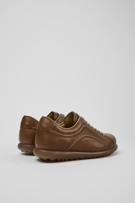 Pelotas Brown Leather Sneakers For Men Camper New Arrivals