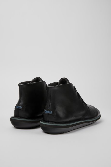 Beetle Black Leather Ankle Boots For Men Exclusive Camper