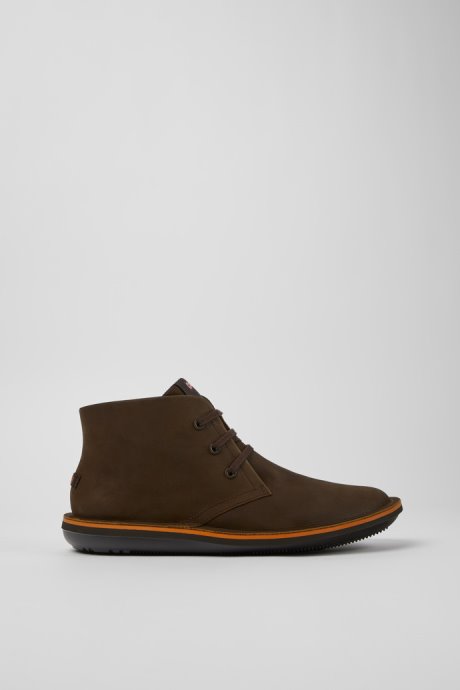 Beetle Brown Nubuck Ankle Boots For Men Exclusive Camper