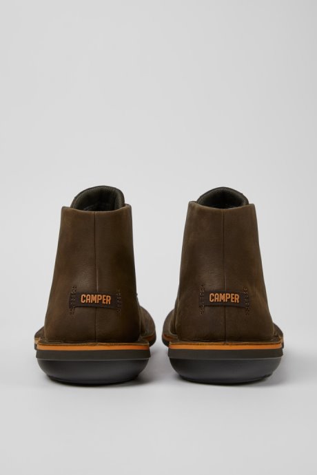Beetle Brown Nubuck Ankle Boots For Men Exclusive Camper