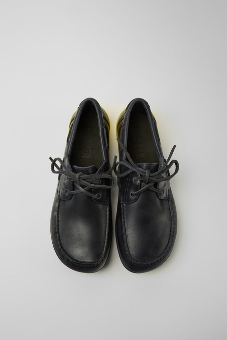 Camper Peu Circuit Blue Leather Shoes For Men New Arrivals