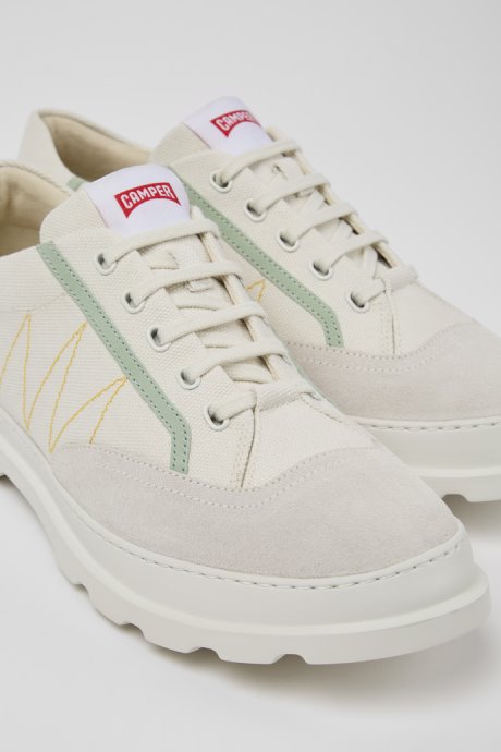 Camper Brutus Sneaker For Men In White Grey And Green New Arrivals