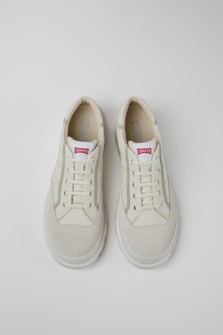 Camper Brutus Sneaker For Men In White Grey And Green New Arrivals