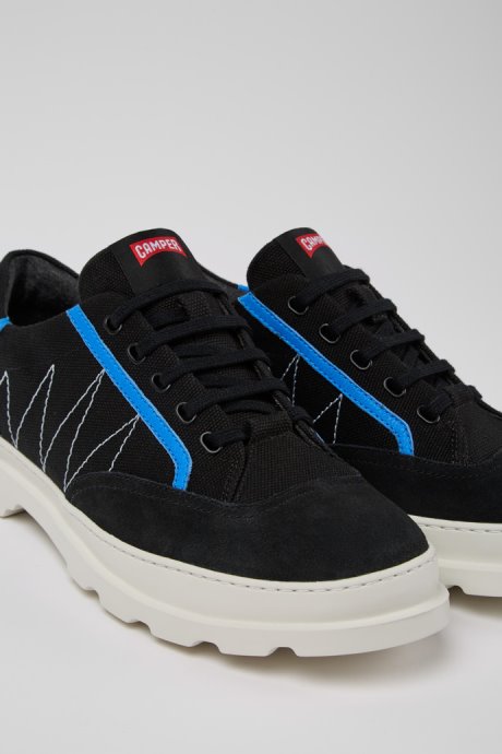 Design Brutus Black And Blue Sneakers For Men Camper