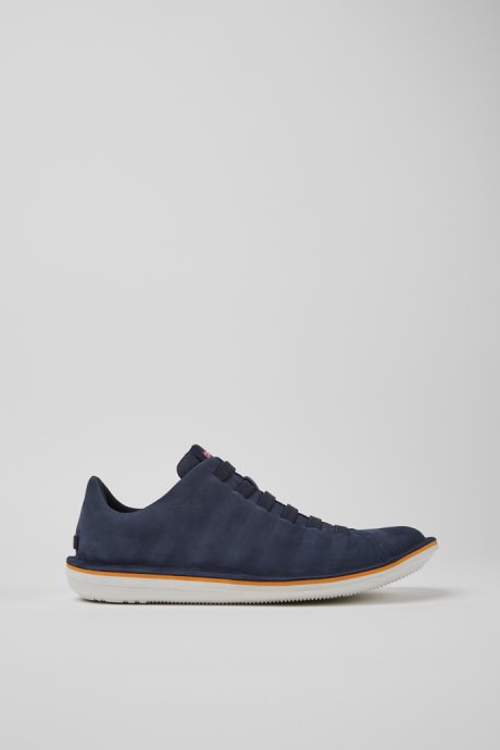 Design Beetle Blue Nubuck Sneakers For Men Camper