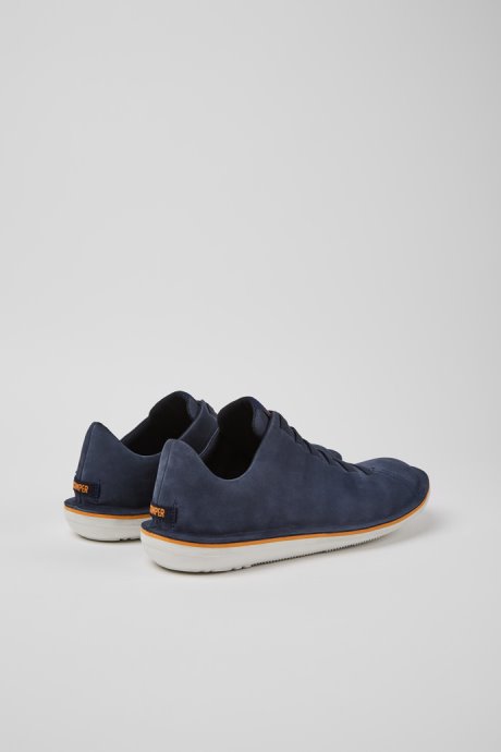 Design Beetle Blue Nubuck Sneakers For Men Camper