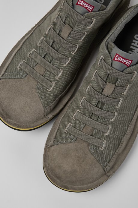 Beetle Grey Nubuck Sneakers For Men Exclusive Camper