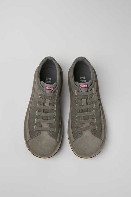 Beetle Grey Nubuck Sneakers For Men Exclusive Camper