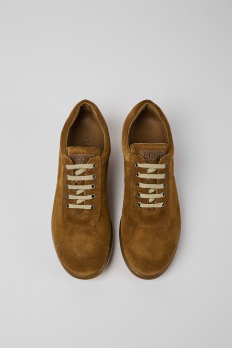 Camper Pelotas Brown Nubuck Sneakers For Men New Arrivals