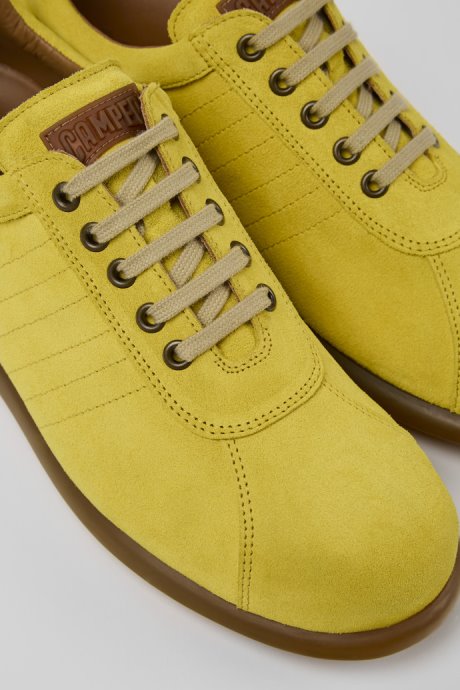 Pelotas Yellow Nubuck Sneakers For Men Exclusive Camper
