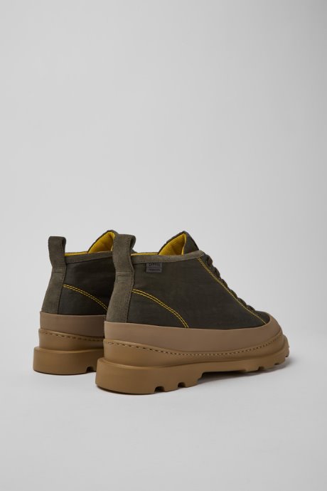 Camper Brutus Brown And Green Ankle Boots For Men New Arrivals