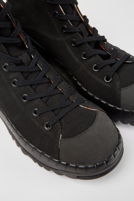 Design Teix Black Rubber And Bci Cotton Boots Camper
