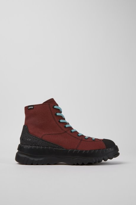 Camper Teix Burgundy Rubber And Bci Cotton Boots New Arrivals
