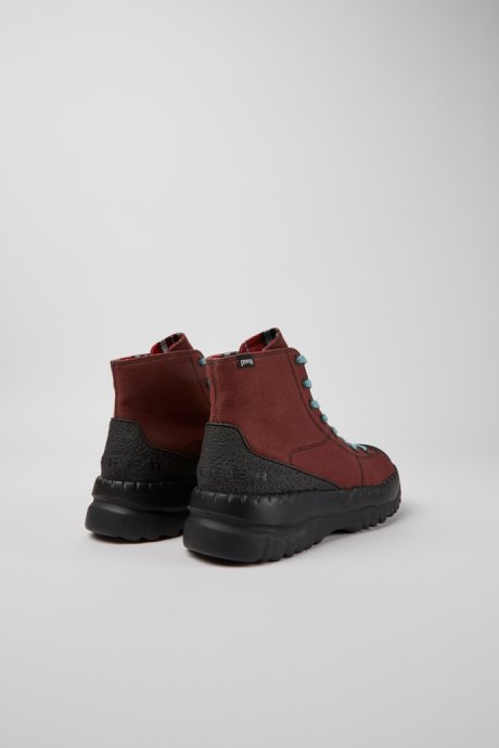 Camper Teix Burgundy Rubber And Bci Cotton Boots New Arrivals