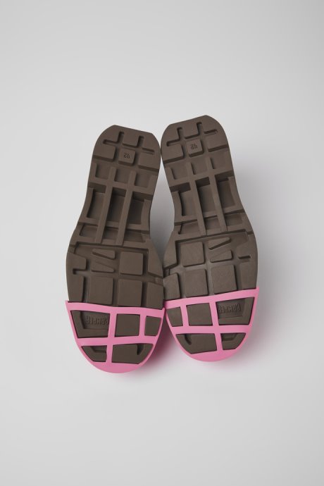 Design Junction Brown Leather Shoes For Men Camper