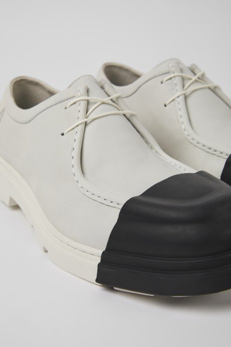 Camper Design Junction White Non-Dyed Leather Shoes For Men