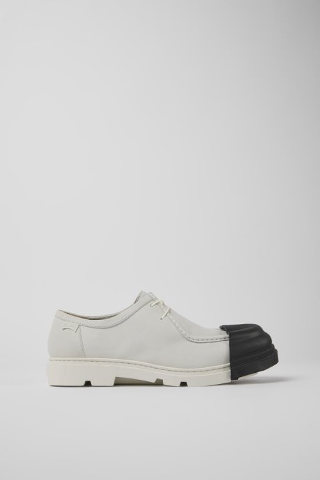 Camper Design Junction White Non-Dyed Leather Shoes For Men