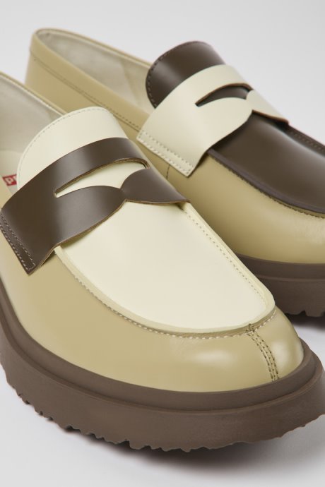 Camper Twins Multicolored Leather Loafers For Men New Arrivals