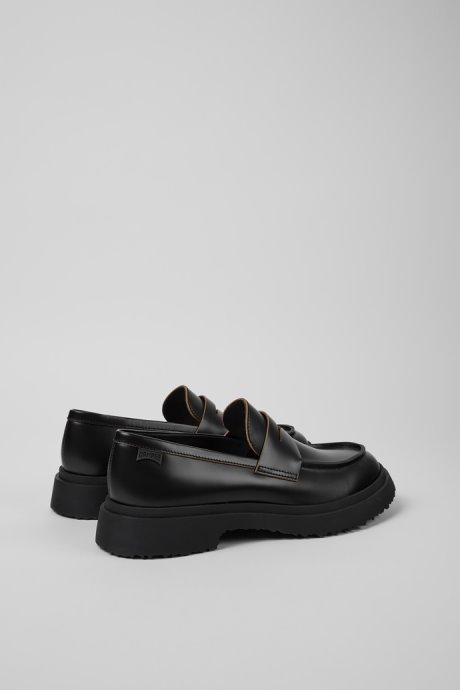 Design Walden Black Leather Loafers Camper