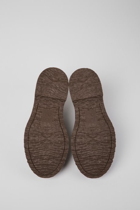 Walden Brown Leather Loafers For Men Camper New Arrivals