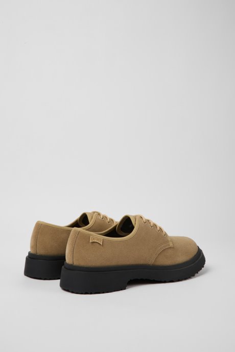 Walden Beige Leather Shoes For Men Exclusive Camper